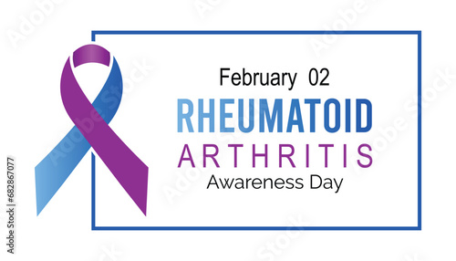 Vector illustration on the theme of Rheumatoid Arthritis Awareness Day observed each year during February.banner, Holiday, poster, card and background design.