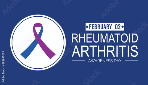 Vector illustration on the theme of Rheumatoid Arthritis Awareness Day observed each year during February.banner, Holiday, poster, card and background design.