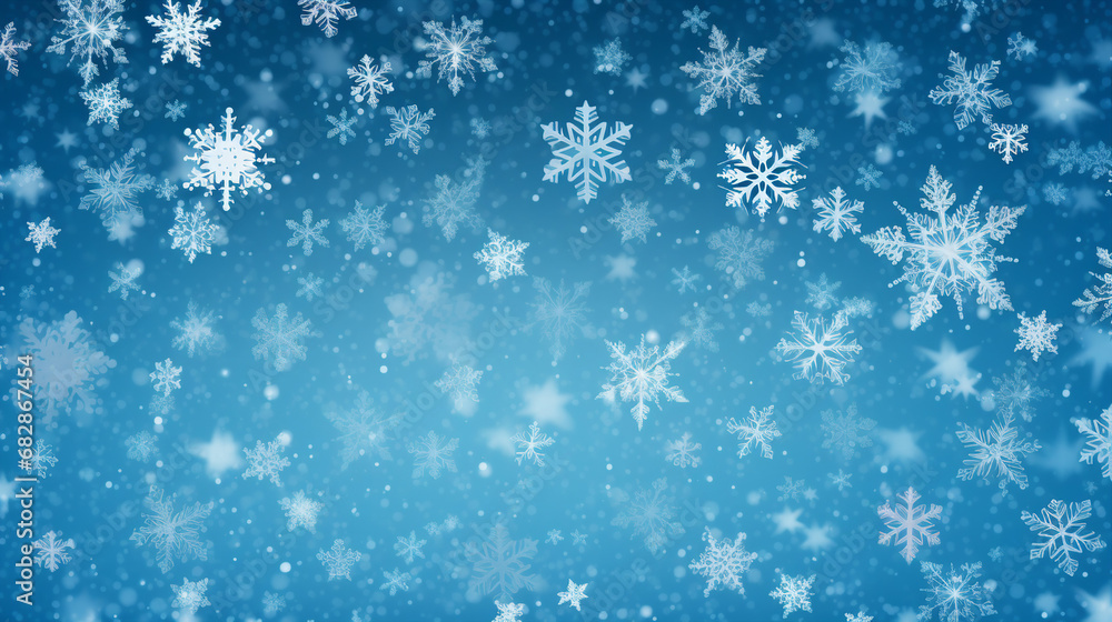 winter snowflakes illustration background design