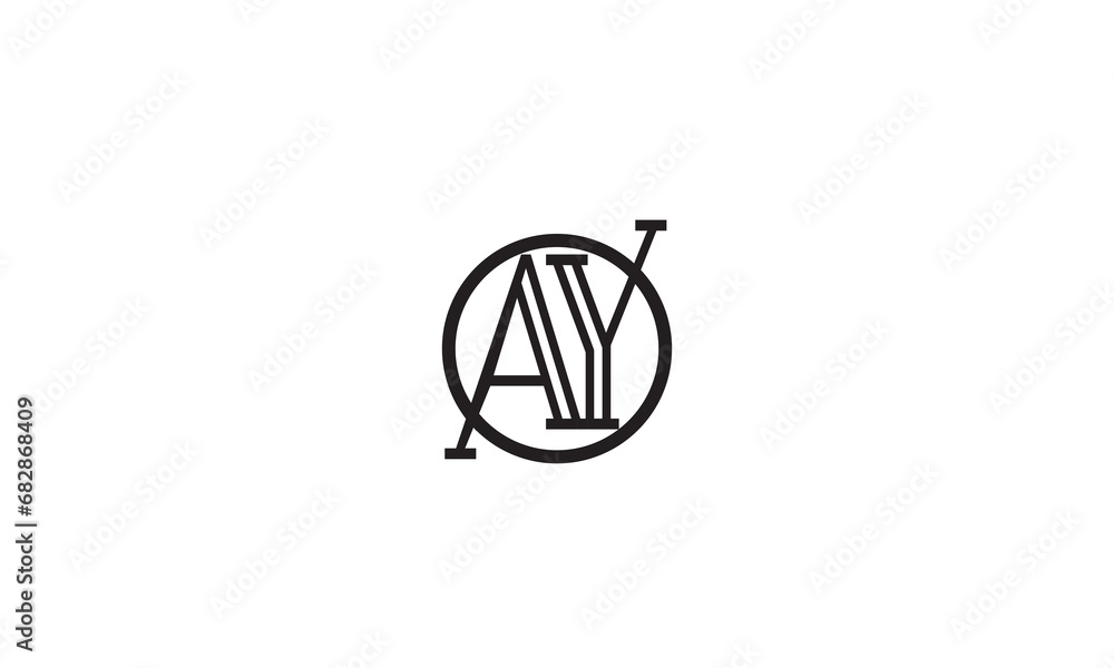 AY YA , A ,Y, Abstract Letters Logo Monogram AY YA , A ,Y, Abstract Letters Logo Monogram