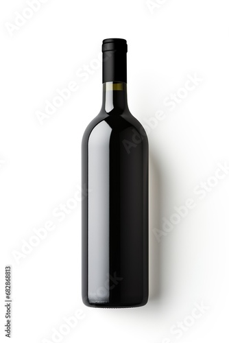 Maqueta de botella de vino. Generado por IA.