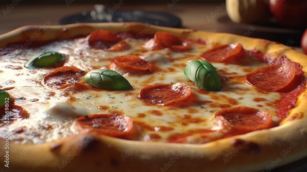realistic pizza detailed Ai Generative realistic pizza detailed Ai Generative