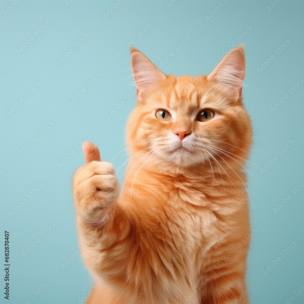 Cat giving thumps up 