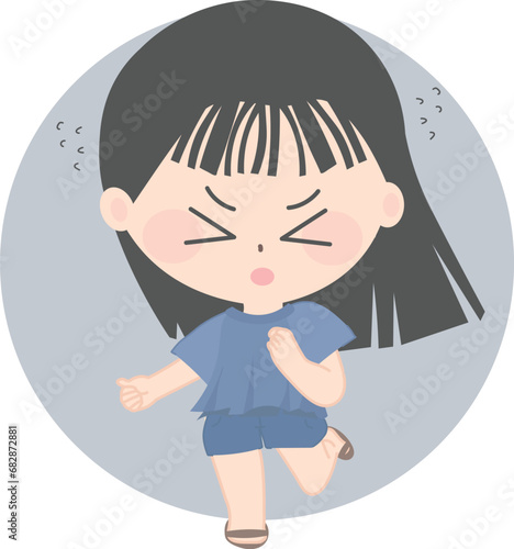 cartoon asian girl with eyes up, in the style of slumped, draped, strong emotional impact, hazy  photo