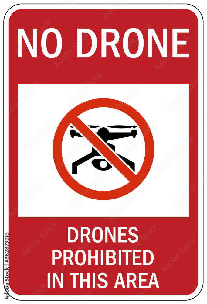 No drone warning sign drones prohibited in this area No drone warning sign drones prohibited in this area