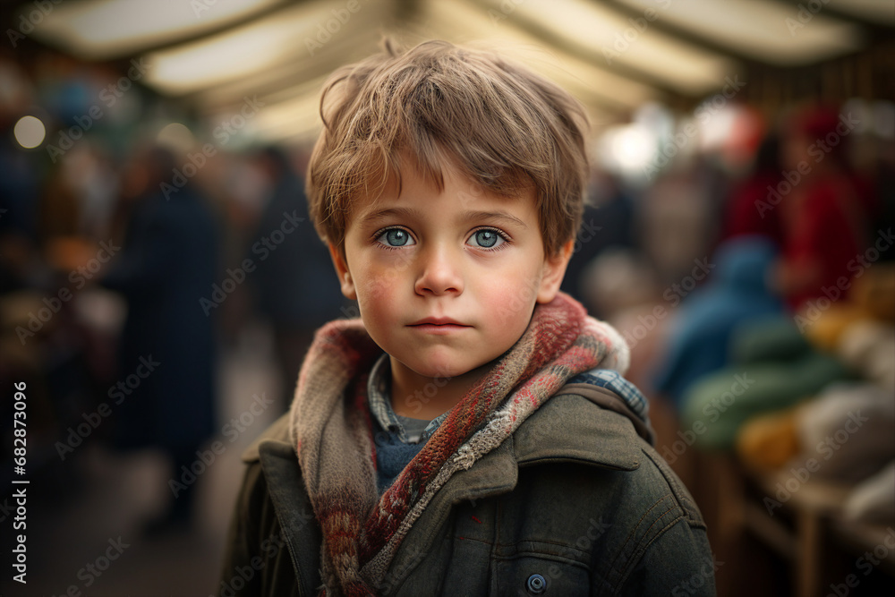Generative AI technology picture women man cooking at local food market selling grocery fresh products Generative AI technology picture women man cooking at local food market selling grocery fresh products
