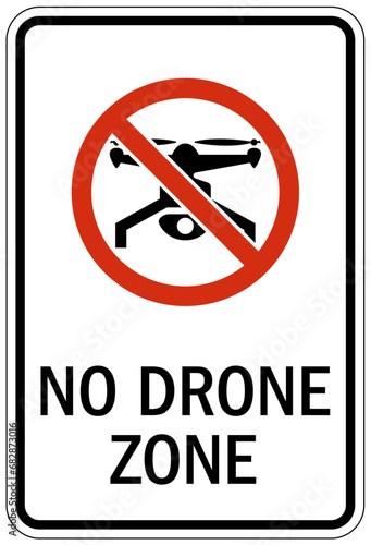 No drone warning sign