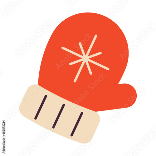Christmas mittens icon on white background