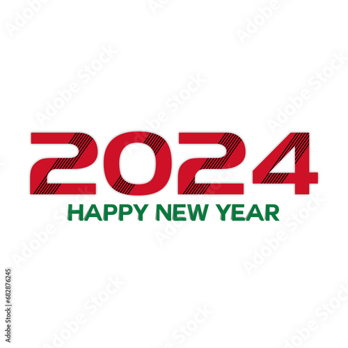 image of the numbers 2024 in red with a white background