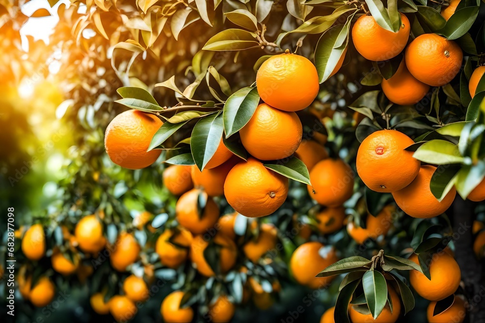 orange tree with fruits orange tree with fruits