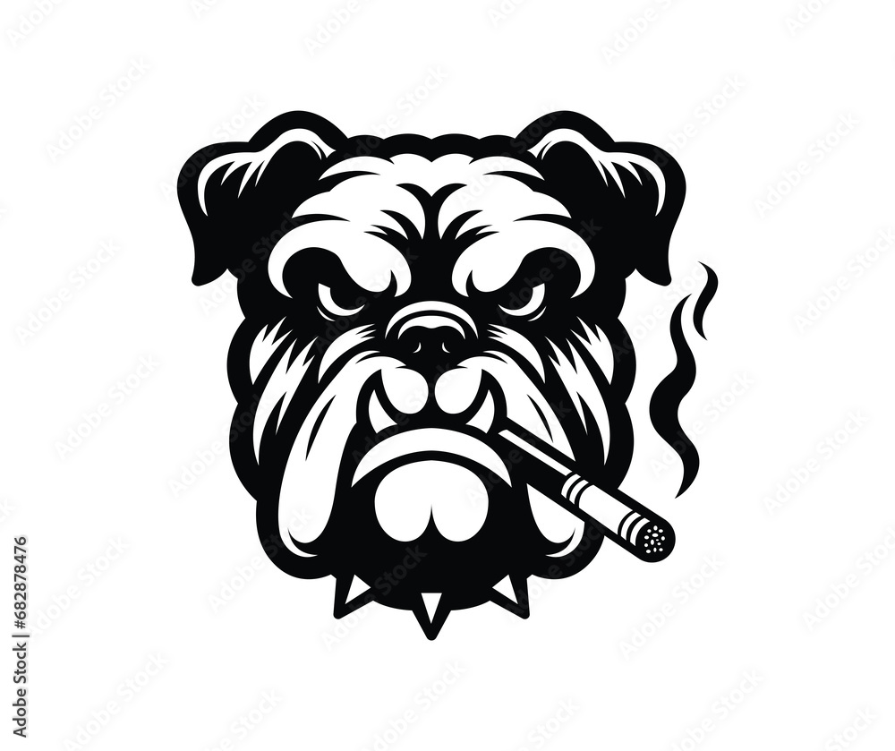 Obraz premium Dog Smoke Vector