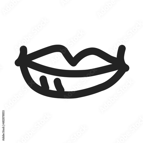 hand draw cartoon mouth