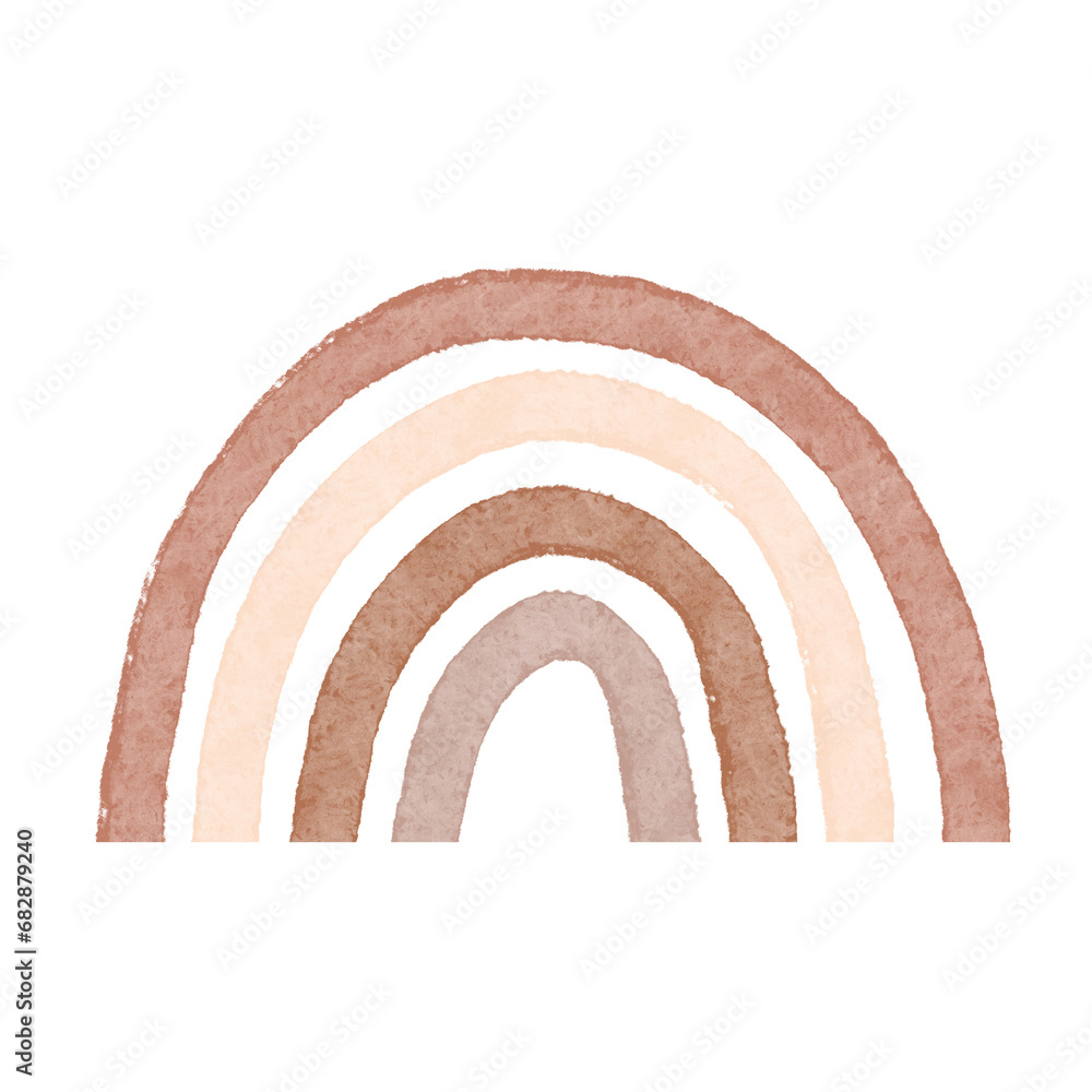 Whimsical abstract boho rainbow element in neutral beige colors for baby shower and wedding invitation decoration, nursery wall art and decals Whimsical abstract boho rainbow element in neutral beige colors for baby shower and wedding invitation decoration, nursery wall art and decals