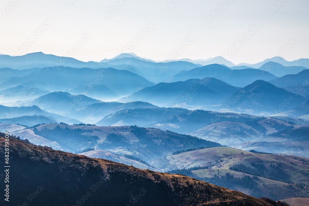 Carpathian mountain range texture