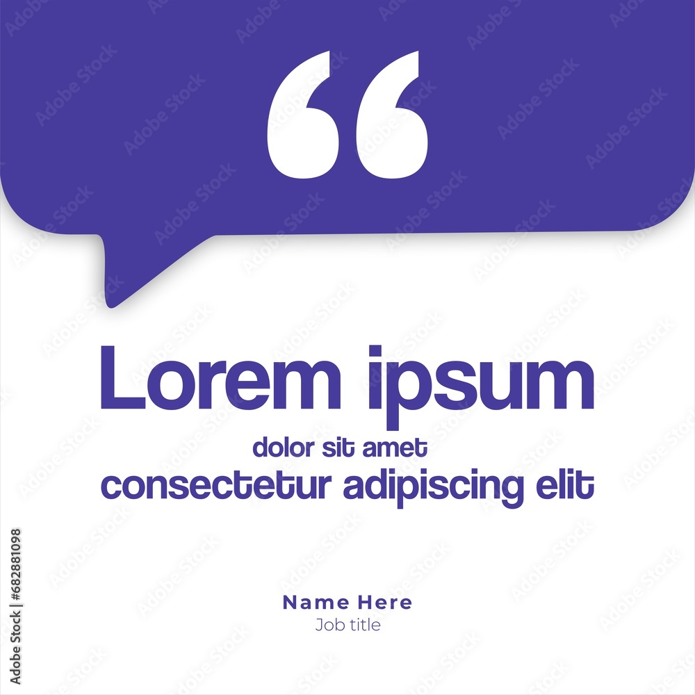 Graphic design of a quote bubble with text inside Graphic design of a quote bubble with text inside