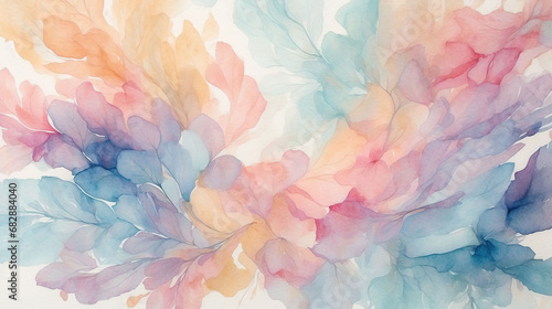 Watercolor drawing, abstract background, blurred effect, gentle calm colors.