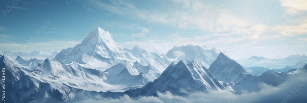Great high mountains are covered with snow Great high mountains are covered with snow