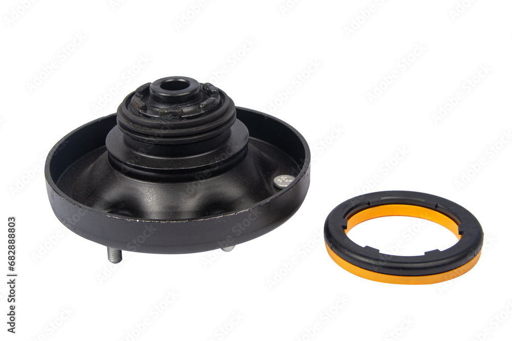 Suspension strut support bearing isolated on white Suspension strut support bearing isolated on white
