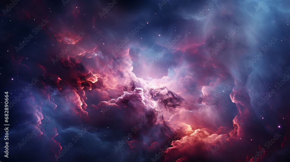 Nebula galaxy background, cinematic lighning