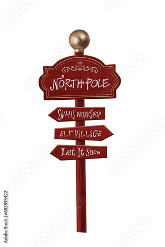 North Pole sign. PNG.
