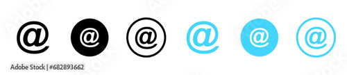  Email address vector sign. symbol @ button. Vector illustration photo