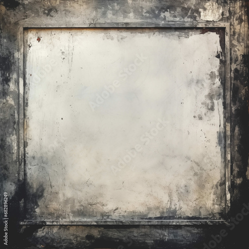 Abstract square frame, old style background, grunge, dirt. Mockup, empty space © Tata Che