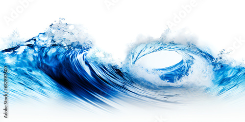 crashing blue waves splashing water transparent texture