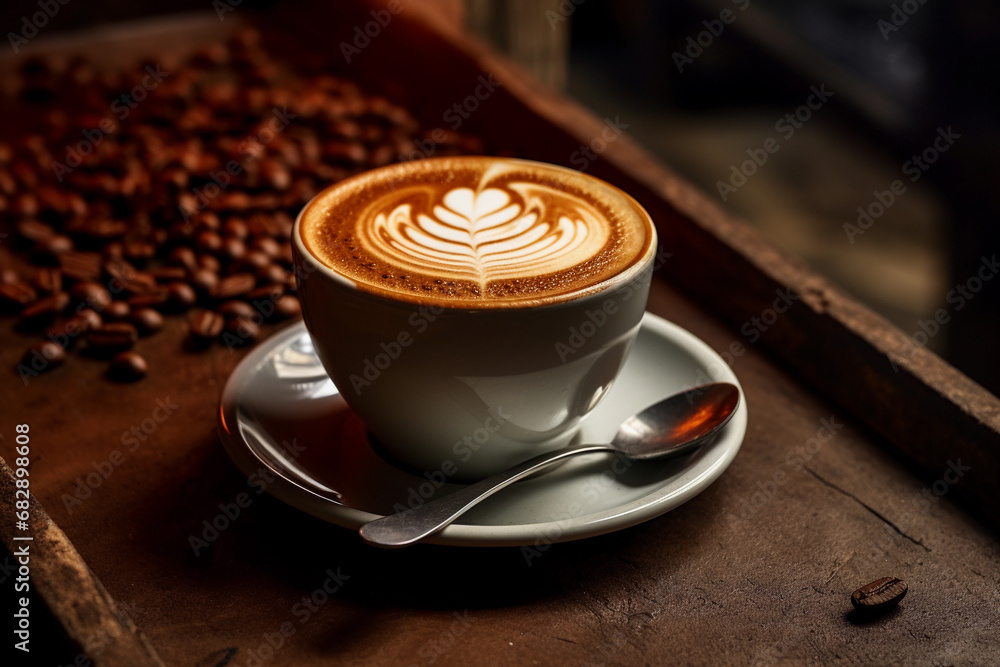 Latte with foam. Latte with foam.