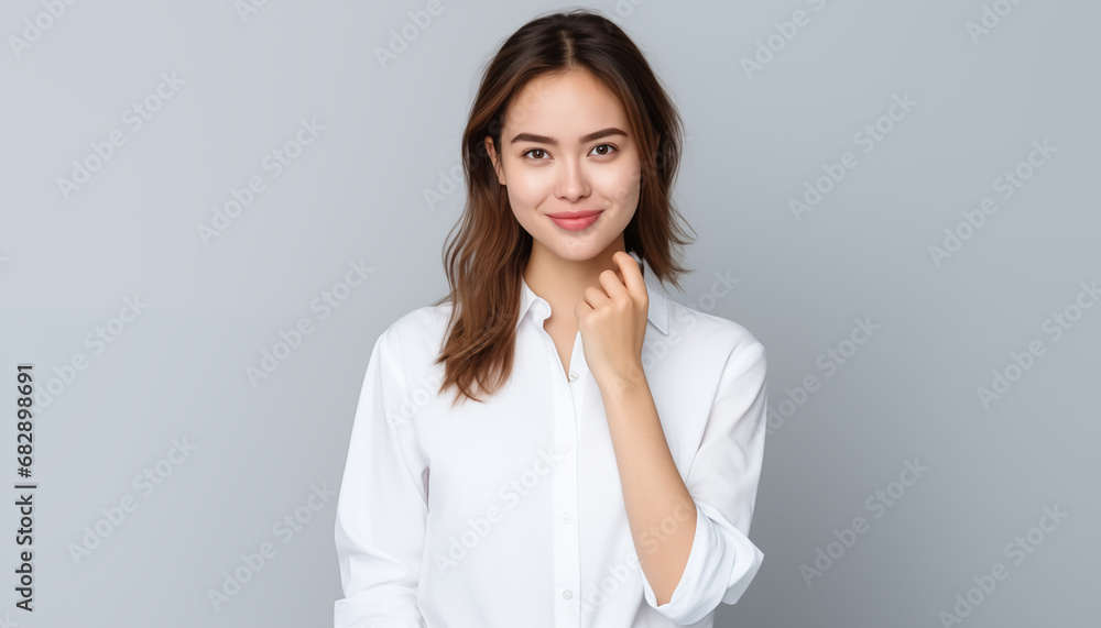 Confident Asian Businesswoman with a Winning Smile, Standing Proud in a Modern Studio, the Face of Success and Beauty Confident Asian Businesswoman with a Winning Smile, Standing Proud in a Modern Studio, the Face of Success and Beauty