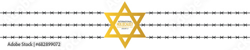 International Holocaust Remembrance Day vector. Star of David . January 27. Important day
