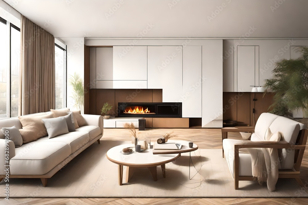 Fototapeta premium modern living room