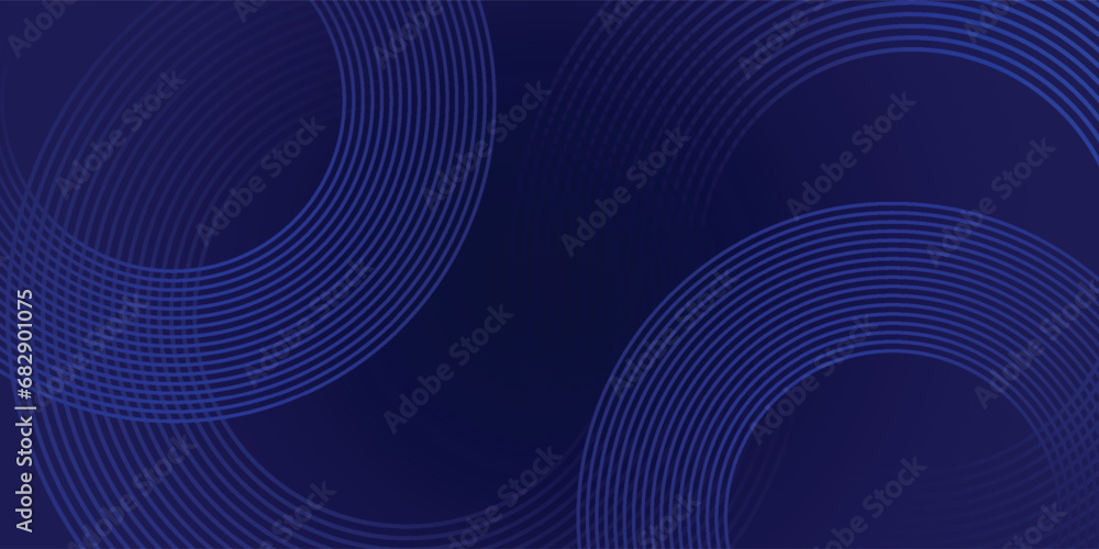 Abstract blue glowing geometric lines on dark blue background. Modern shiny blue circle lines pattern. Futuristic technology concept. Suit for cover, poster, banner, brochure, header, website vector Abstract blue glowing geometric lines on dark blue background. Modern shiny blue circle lines pattern. Futuristic technology concept. Suit for cover, poster, banner, brochure, header, website vector