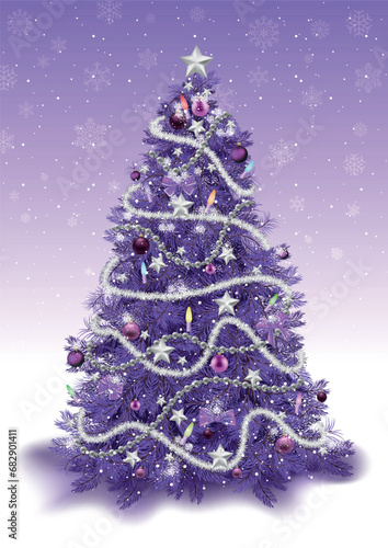 Decorated Christmas Tree in...