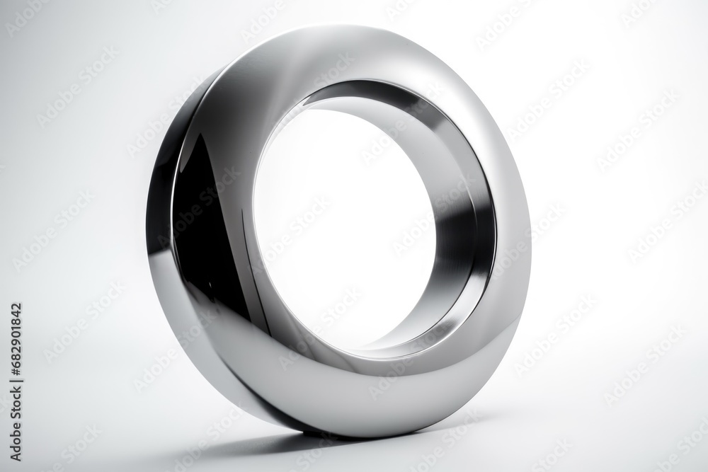 letter o, from polished metal, on white background letter o, from polished metal, on white background