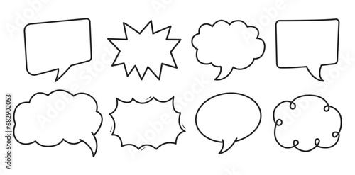 Vector set of bubble chat template trendy design