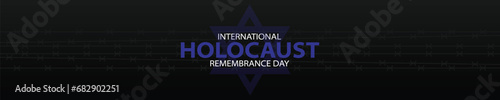 International Holocaust Remembrance Day vector. Star of David . January 27. Important day