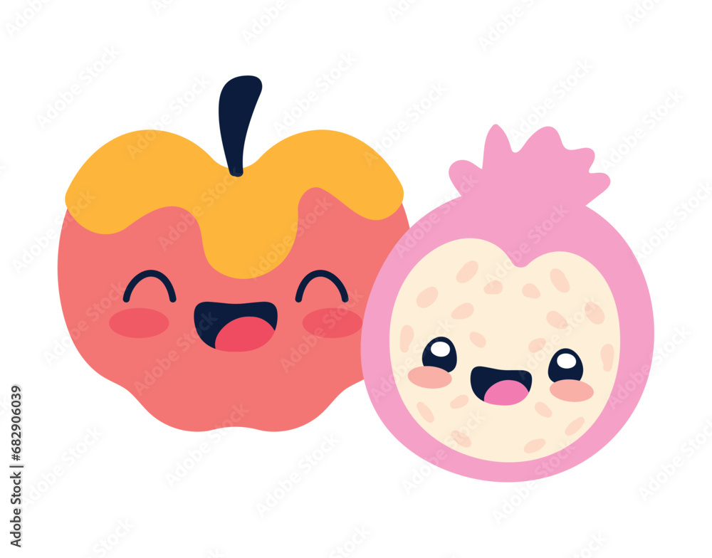 Obraz premium hanukkah character fruits