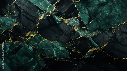 Green and black marble stone texture, template, background 