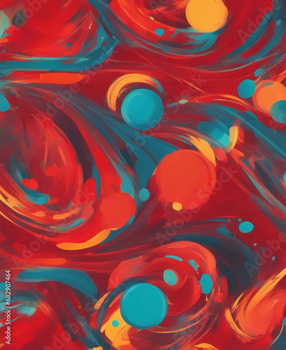 Abstract red watercolor background. Generative AI.