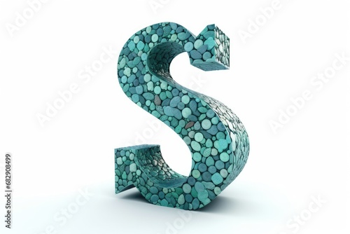 Wallpaper Mural letter s, oceanic, on white background Torontodigital.ca