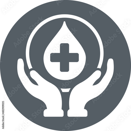 Blood, donation, health icon