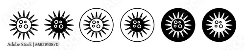 Sea urchin icon illustration set photo