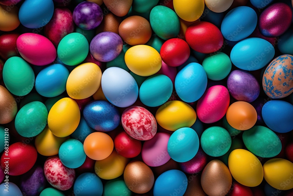 Obraz premium Colorful Easter eggs background