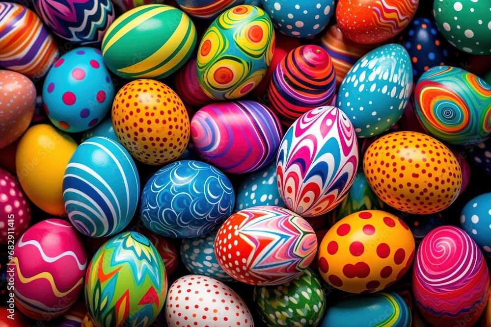 Fototapeta premium Colorful Easter eggs background