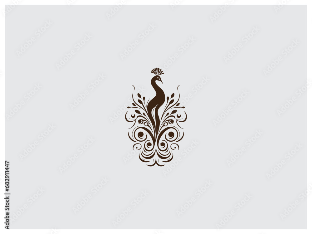Premium peacock logo design vector, vector and illustration, Premium peacock logo design vector, vector and illustration,