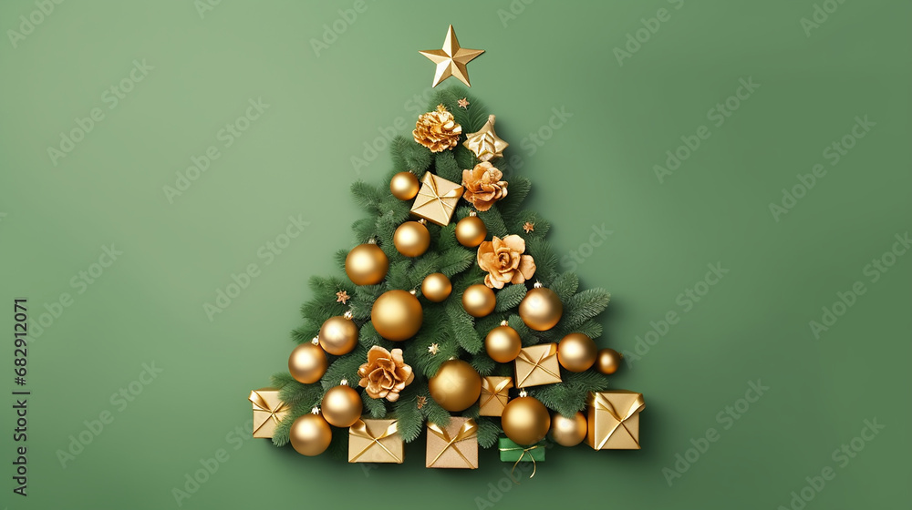 Christmas tree, gifts and holiday decorations, post card, template, background, email greetings card, Merry Christmas Christmas tree, gifts and holiday decorations, post card, template, background, email greetings card, Merry Christmas