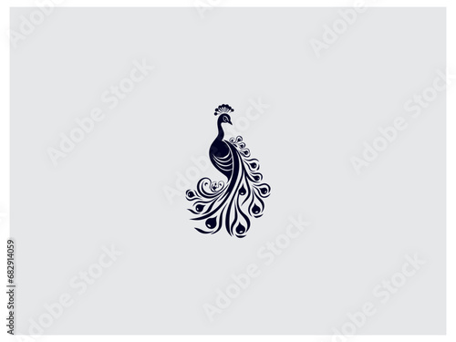 Premium peacock logo design vector, vector and illustration,