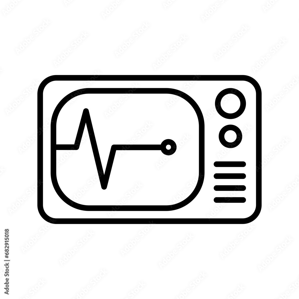 electrocardiogram monitor icon vector electrocardiogram monitor icon vector