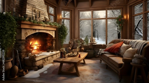 Winter cabin © MainkreArt