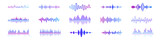 Sound wave. Sound wave symbol set. Vector illustration.